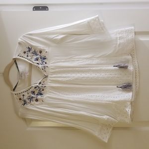 Knox Rose Embroidered Boho Blouse